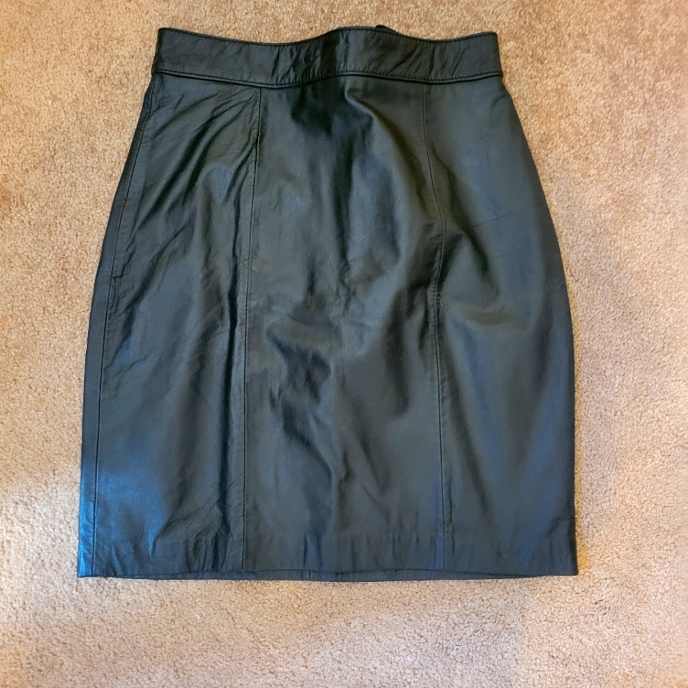 CUIR Classique Pour Femme-Body Exterior Leather skirt 5/6